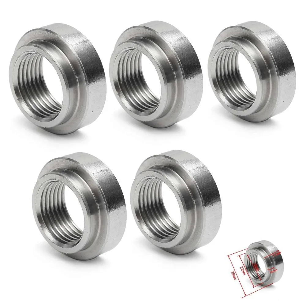 5pcs-10pcs-M18-x-1-5mm-430-Stainless-SteelExhaust-Pipe-Base-Heat-resisting-Nut-Exhaust-Lambda