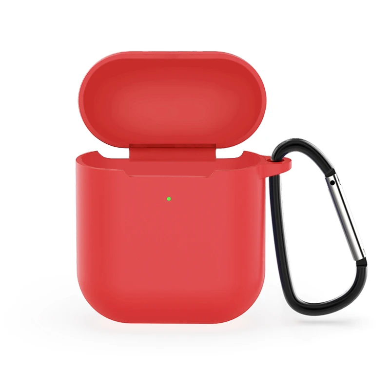 04 Беспроводные наушники силиконовые softTPU кожухи головных телефонов для Airpods 2 красочные облегающий рукав чехол защитная коробка защитный чехол с петлей - Цвет: 04