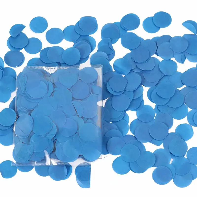 blue 20 г 2,5 см бумажные конфетти разных цветов для свадьбы, дня рождения, вечеринки, украшения, воздушные шары, круглые Тканевые для прозрачного детского душа, воздушные шары - Цвет: blue
