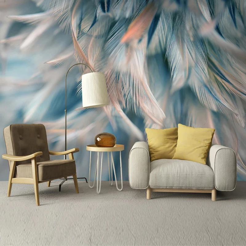 

Custom Mural Wallpaper 3D Abstract Feather Art Fresco Living Room Bedroom Wall Papers Home Decor Wall Painting Papel De Parede