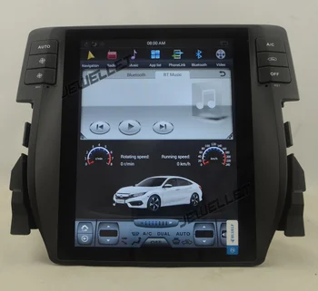 

10.4" tesla style vertical screen android 9.0 Six core Car GPS radio Navigation for Honda Civic 2016-2019