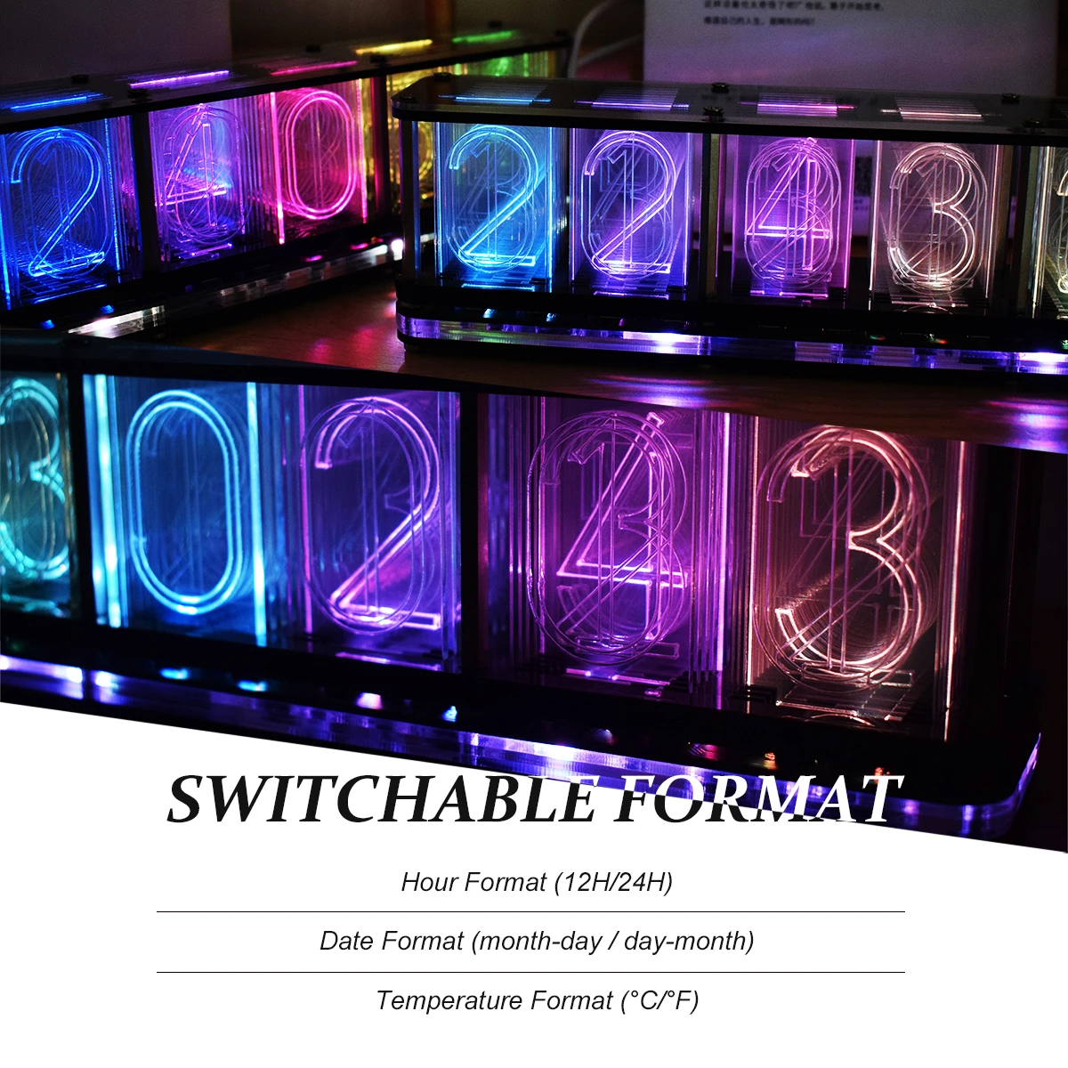 Digital LED Alarm Clock Kit 6 Digit Large Bold Font Display Electronic