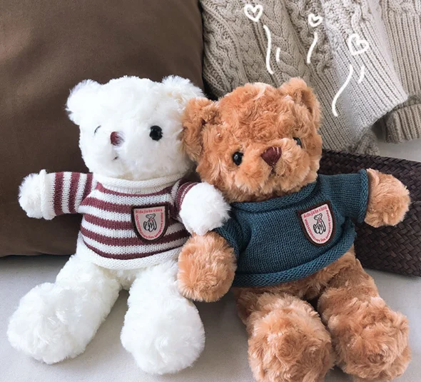 Teddy bear multi-color optional Father's Day gift plush toy sweet cute girl sleep pillow graduation dolls J05