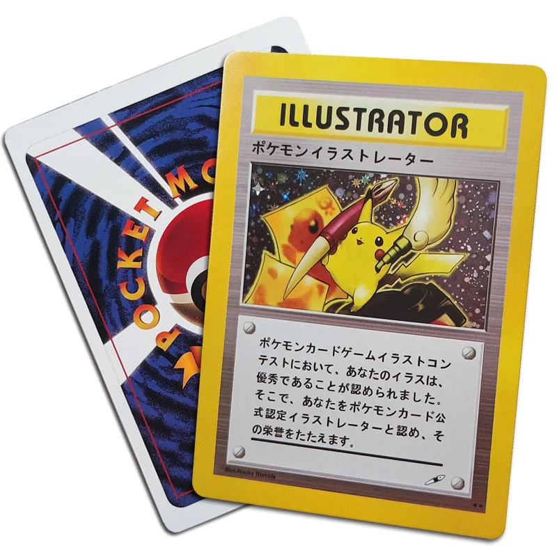 Pokemon Pikachu Card Illustrator DIY Flash Game Collection Cards Gift Kids Toys | Игрушки и хобби