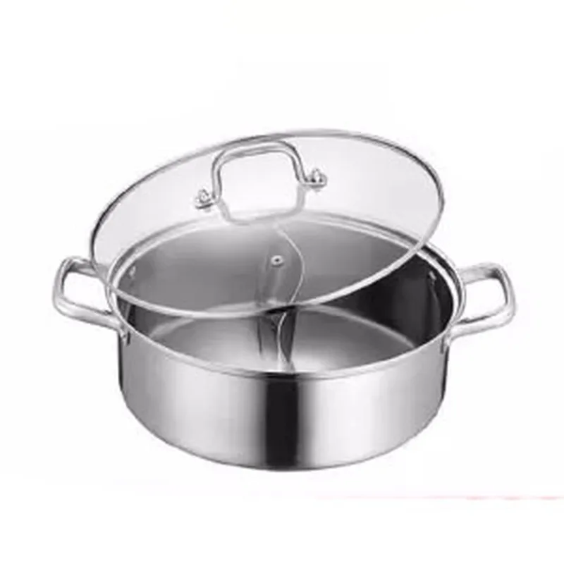 Нержавеющая сталь Shabu-shabu бытовой с крышкой горячий горшок суп горшок Газовая специальная кастрюля горячий горшок котелок, кухонная посуда горшок Ollas De