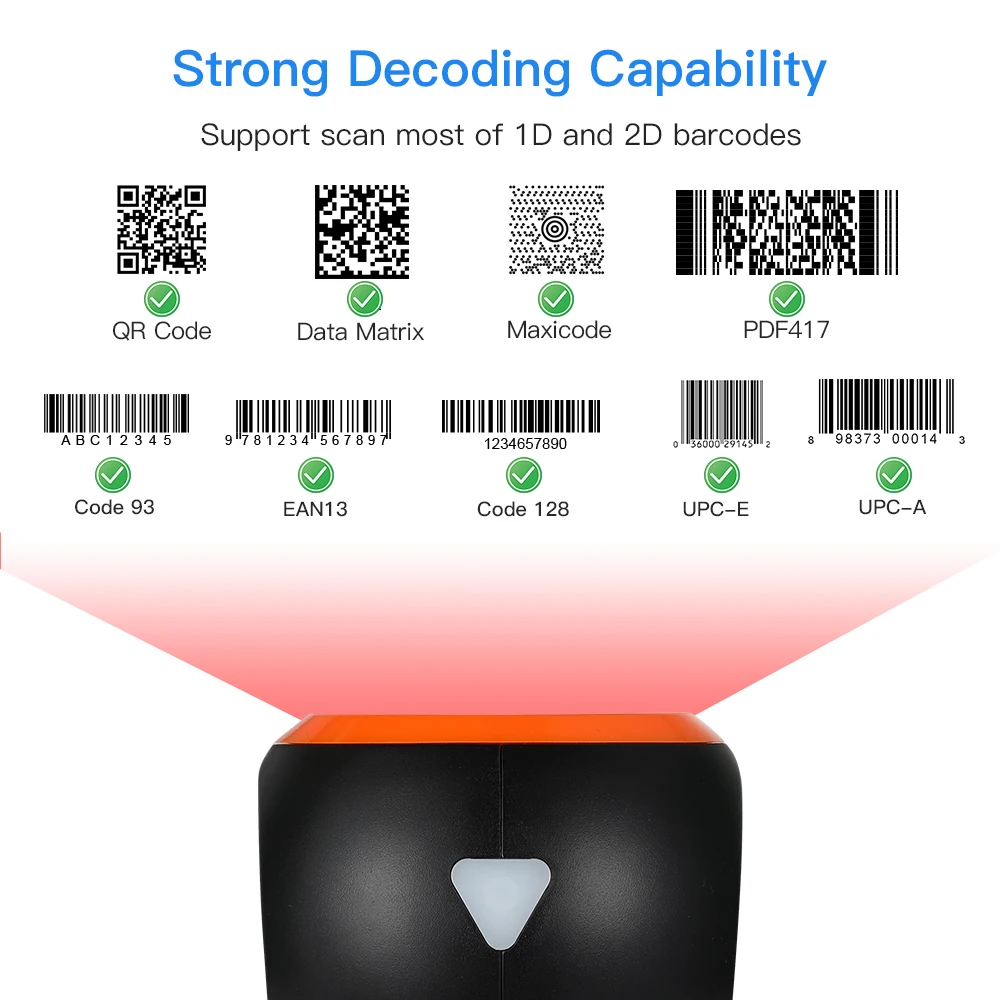 Eyoyo Scanner de Alta Velocidade Leitura Código de Barras Digitalização Plataforma Leitor de Código de Barras 1d 2d Mesa Leitor de Código de Barras Leitor Matriz Dados - Imagem 3