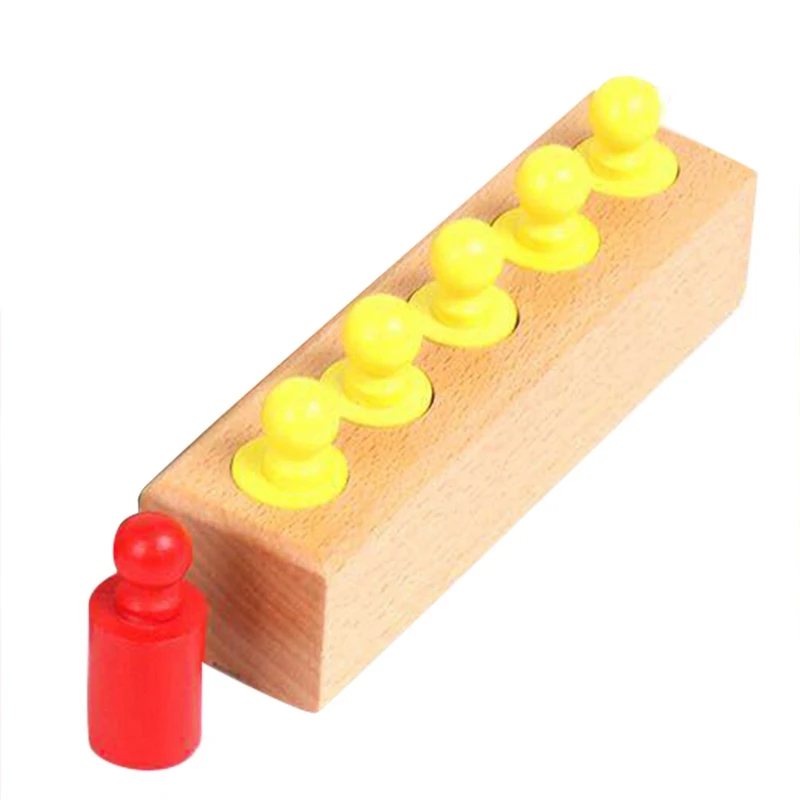 remarkable  Home-Sized Wooden Knobbed Cylinders Socket Family Pack Early Learning Education Toy 4Pcs/Set