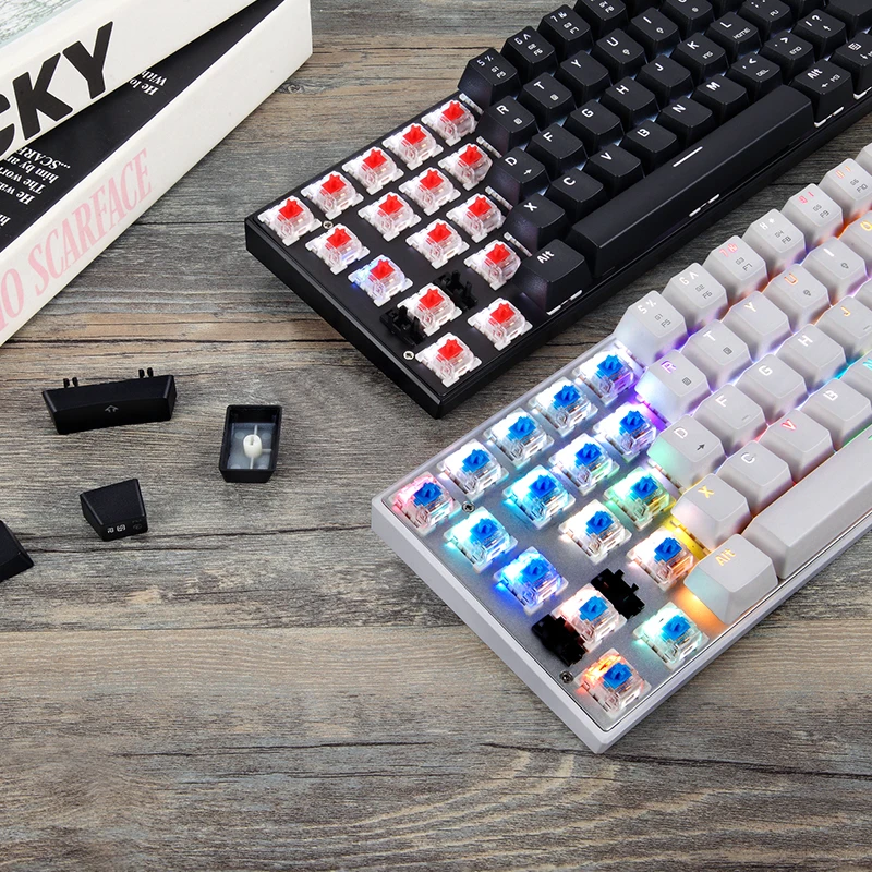 Motospeed CK62 Gaming Mechanical Keyboard USB Wired/Bluetooth Dual Mode Keyboard 61keys RGB LED Backlight for PC Computer gamer