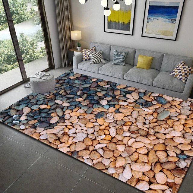 3D tappeti tappeto di ciottoli semplice e moderno per camera da letto  soggiorno antiscivolo tappetino camera