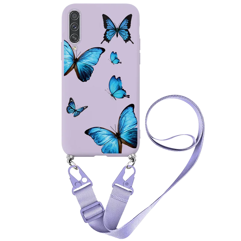 silicone cover with s pen Luxury Cord Rope Chain Lanyard Cases For Samsung Galaxy A50 A50s A30s For Samsung A50 A30s A 50 A 30 S Necklace Strap Fundas TPU kawaii samsung cases Cases For Samsung