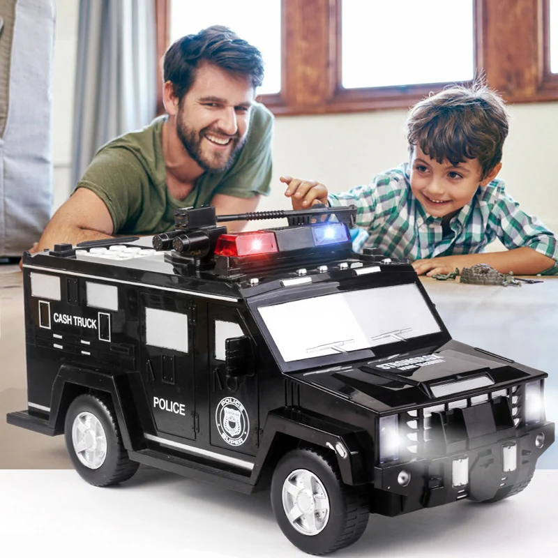 Electronic Banknote Car Piggy Bank Safe Money Notes With Password Light Cash Paper Money Box For Children Savings Money Bank Car
