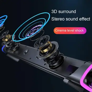 

2020 new bluetooth speaker soundbar computer speaker audio desktop dual speaker subwoofer U9H5