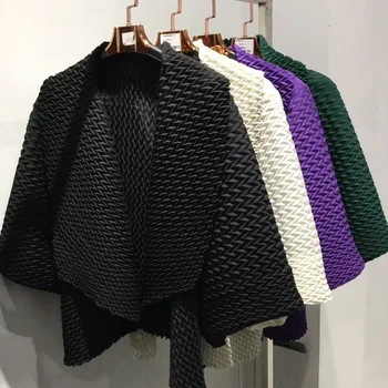 

Pleated Jacket Women's Short 2020 Spring Autumn Clothing Fashion Loose Cardigan Tops