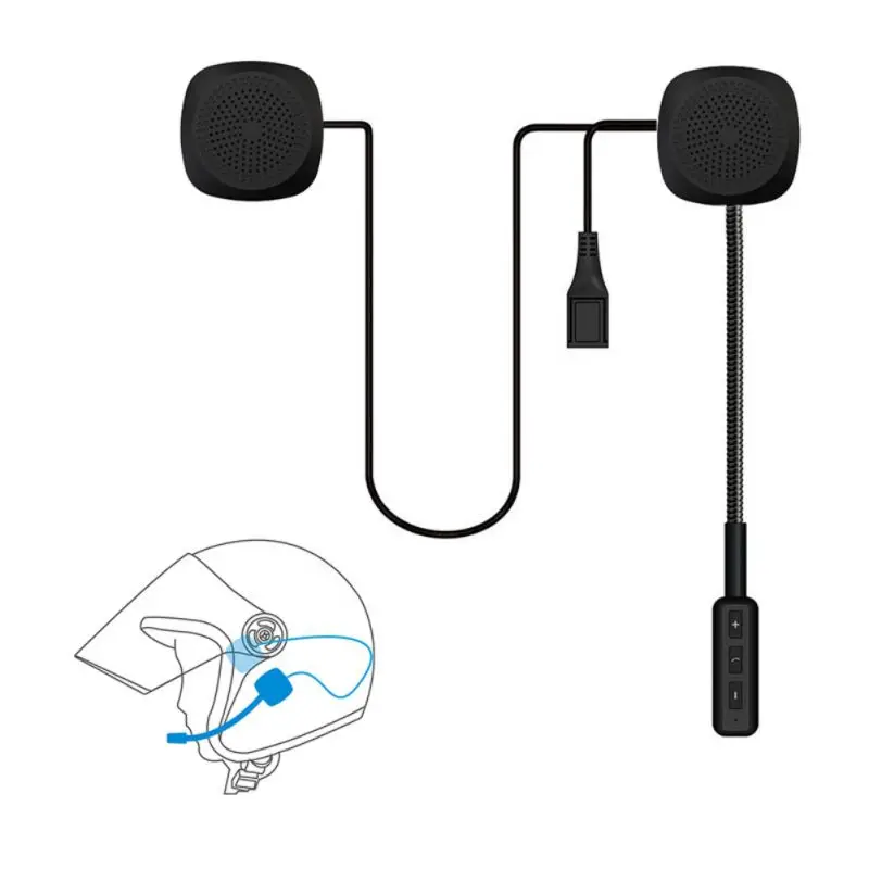 Motorcycle Helmet Headset Intercom Hands Free Music Speaker For Bluetooth 4 2 Wireless Microphone Driving Cycling Headphones