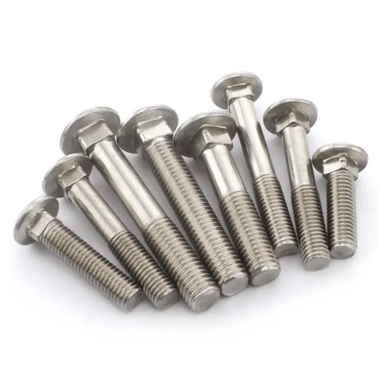 

304 stainless steel carriage screw semi-circular head square neck bolt rack screw M6-M8