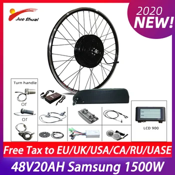 

48V20AH Lithium Battery E Bicycle Conversion Kit 20inch Electric Wheel Electric Bike Kit 1500W Rear Hub Motor velo electrique