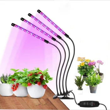 

Grow Light Led Clip Plant Grow Lamp Red and Blue Full Spectrum USB Cycle Dimming Timing Desktop Succulent Vegetable Fill Light