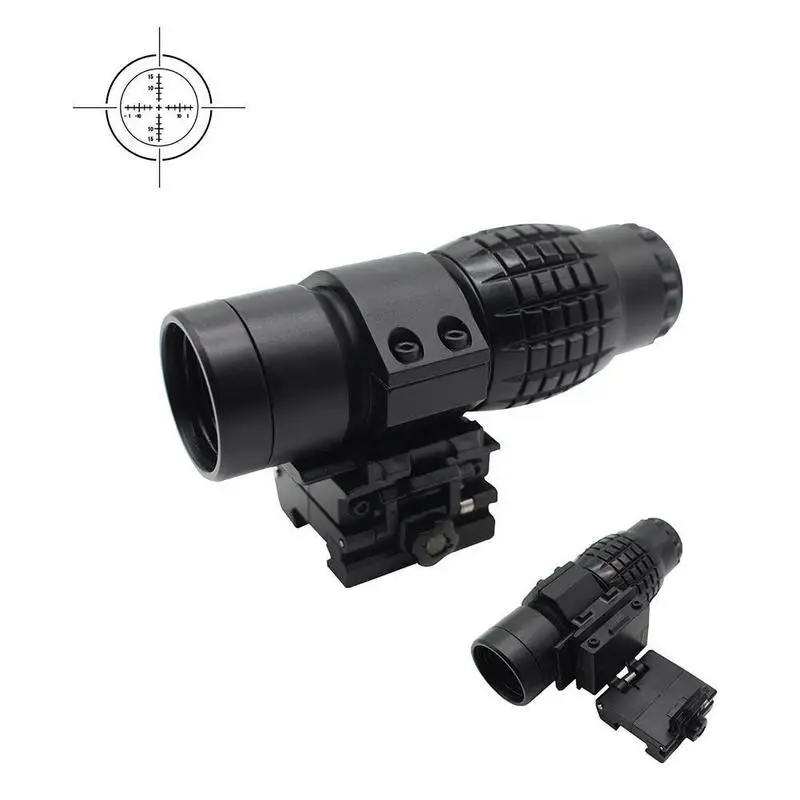 Plastic Airsoft Tactical 3x Magnifier Riflescope Magnifying Scope With Flip Up Mount Side Picatinny For Toy Gun Accessories