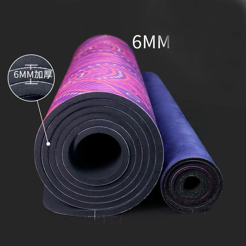 183cm*80cm*6mm Natural TPE Suede YOGA MAT Heathyoga PRO Yoga Mat Broaden  80CM Widen Slip-resistant Comfortable Fitness Mats