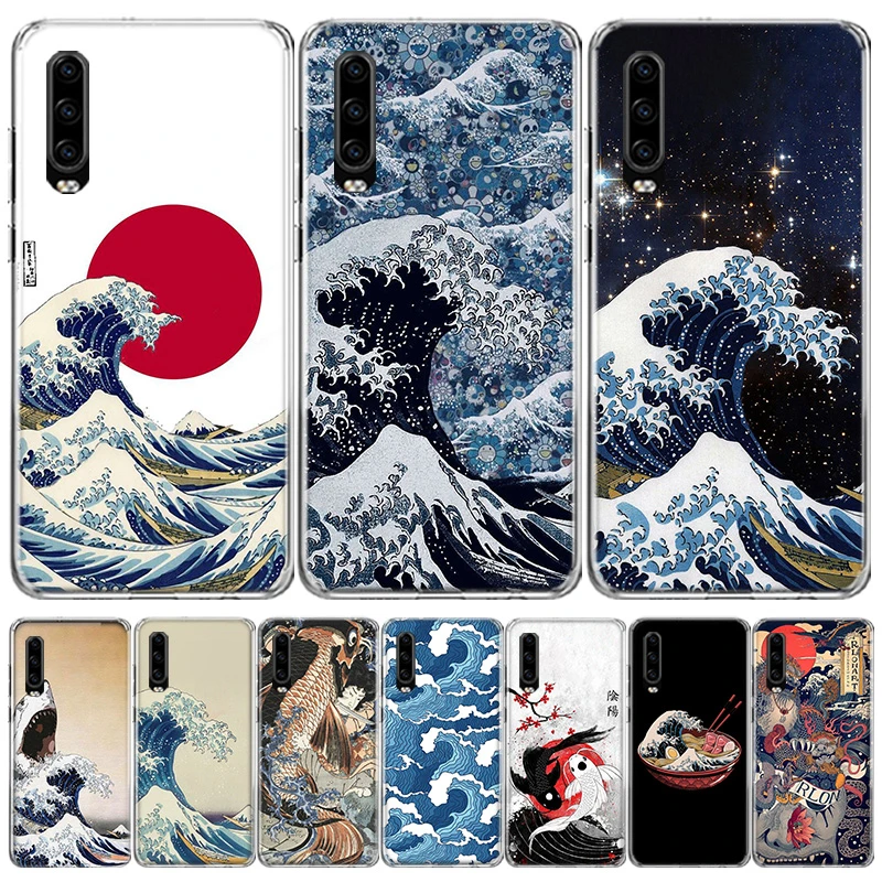 The Great Wave Off Kanagawa Japanese Phone Case For Huawei P30 Lite P10 P P40 P50 Cover Mate 40 Pro 10 30 Capa Coque Shell Mobile Phone Cases Covers Aliexpress