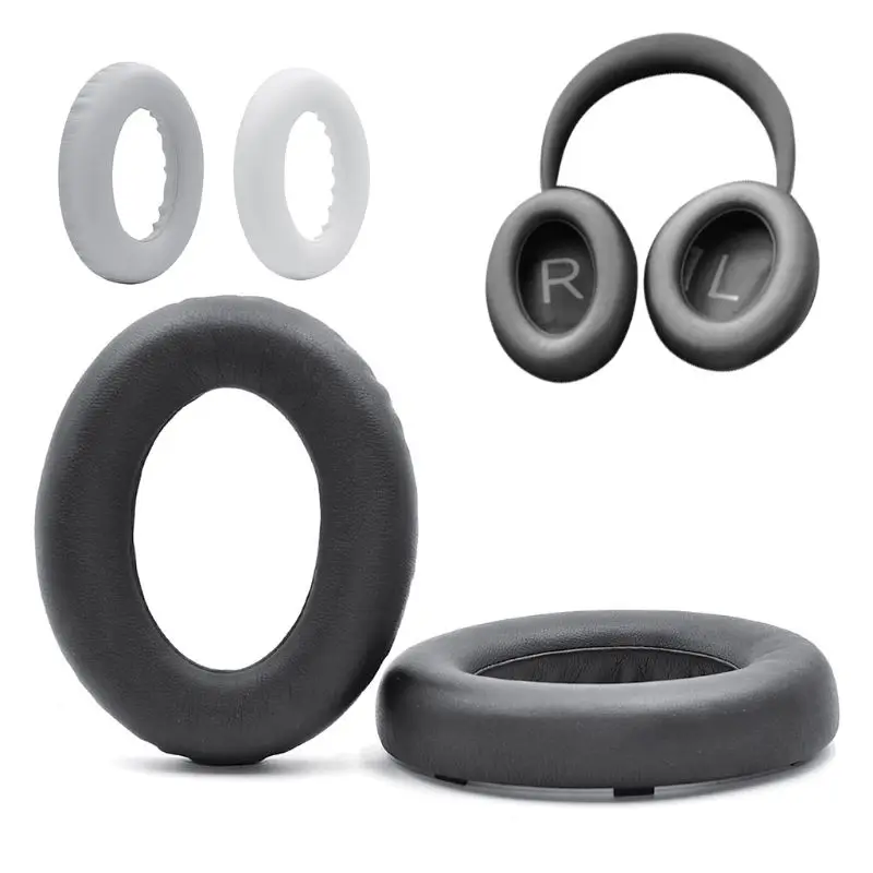 1Pair Durable Leather Ear Pads Soft Headphone Cushion Cover Replacement for Bo se Noise Cancelling 700 NC700 Headphones