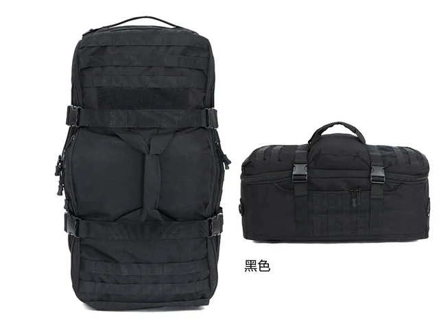 black 75L нейлон 900D большой Многофункциональный Открытый Спортивный Тактический рюкзак Кемпинг Туризм Альпинизм рюкзак Альпинизм спортивная сумка - Цвет: black