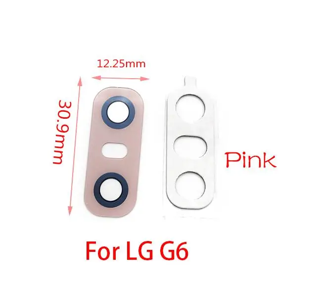 G6 Pink Задняя камера, стеклянная крышка объектива для LG V20 V30 G2 G5 G6 G7 Q6 K8 с адезивной наклейкой - Цвет: G6 Pink
