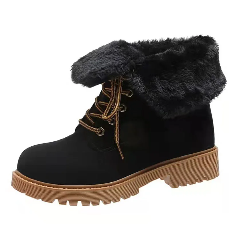 

Snow Boots Women Keep Warm Women's Boots Lace-Up Shoes Woman Soft Fashion Boots Female Botas Mujer Winter Ladies Shoes Plus Size