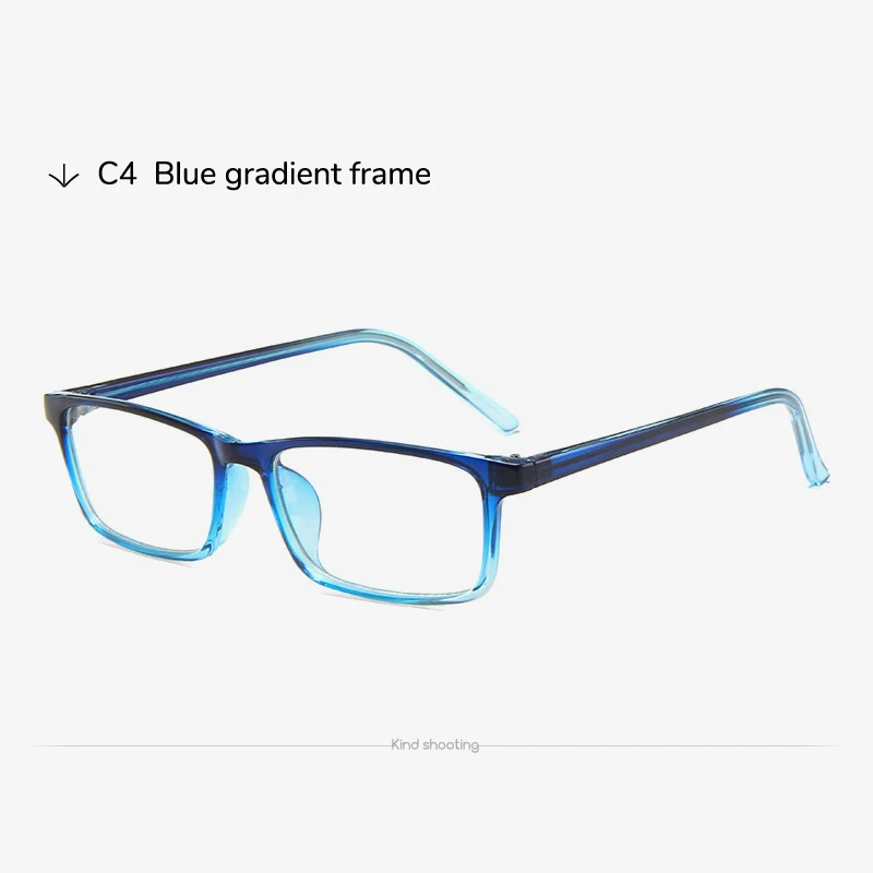 Blue Gradient Toketorism прямоугольные градиентные оправы для очков для мужчин по рецепту винтажные женские аксессуары - Цвет оправы: Blue Gradient