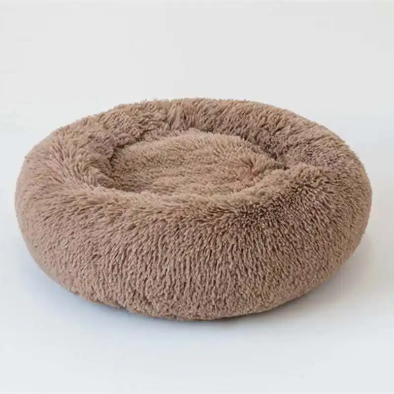 CONG Fee мягкая теплая круглая длинная плюшевая кровать для питомца кошки легко моется кровать для собаки теплый дом для питомца