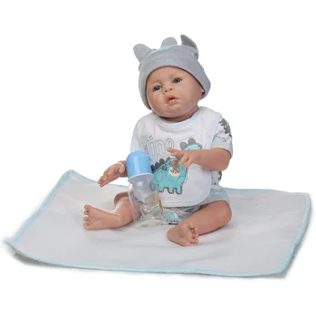 

Newborns Baby Boy Dolls 20Inches Eyes Open With Clothes Realistic Infant Newborn Baby Dolls Silicon Dolls