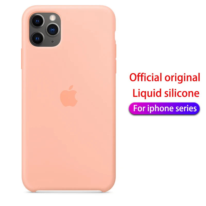 

With LOGO Official Silicone Case For iphone 7 8 6S 6 Plus 11 Pro X XS MAX XR 5 5S phone Case on Apple iphone 7 8 plus X 10 Cover