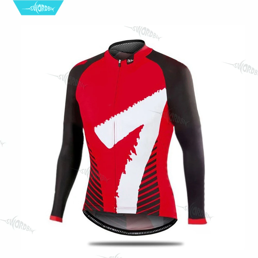 Cycling Jersey Комплект велосипедной одежды из Джерси для велоспорта Мужская MTB рубашка дышащий с длинным рукавом Топ нагрудник брюки профессиональная, командная, велосипедная одежда Ropa Ciclismo - Цвет: Cycling Jersey