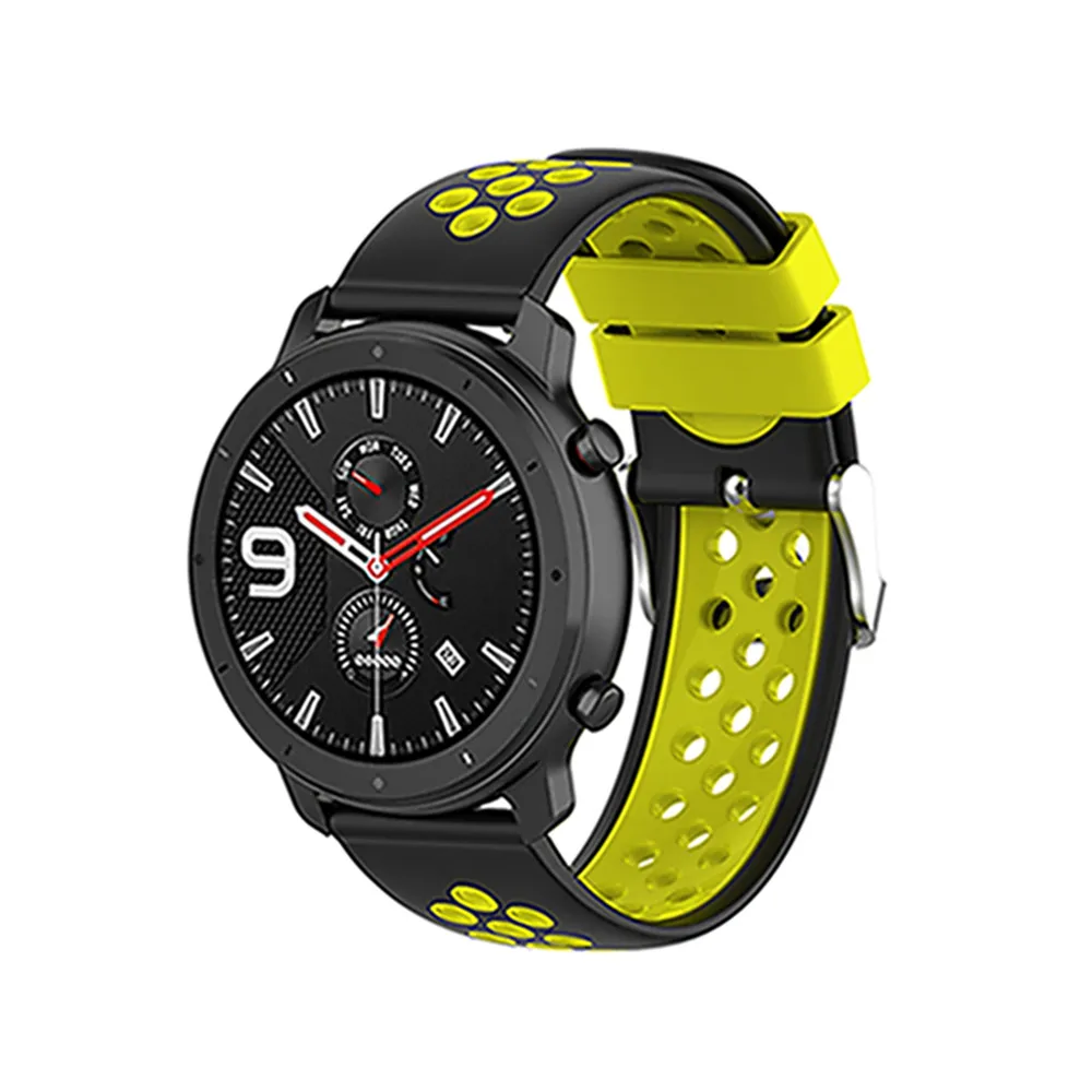 22 мм силиконовый браслет для huawei Watch GT для Ticwatch pro/E2/S2 для samsung/Asus/LG/Garmin Смарт часы ремешок браслет