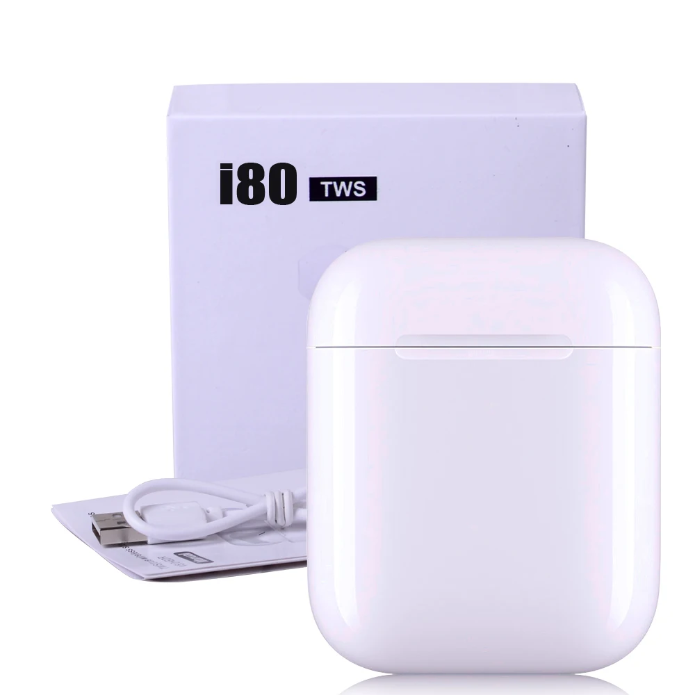 

I80 Tws Bluetooth 5,0 1:1 Replica Air 2 Pro Wireless Charging Headset Bass Earphone Pop Up with Charging Box Mic pk i20 i50 i666