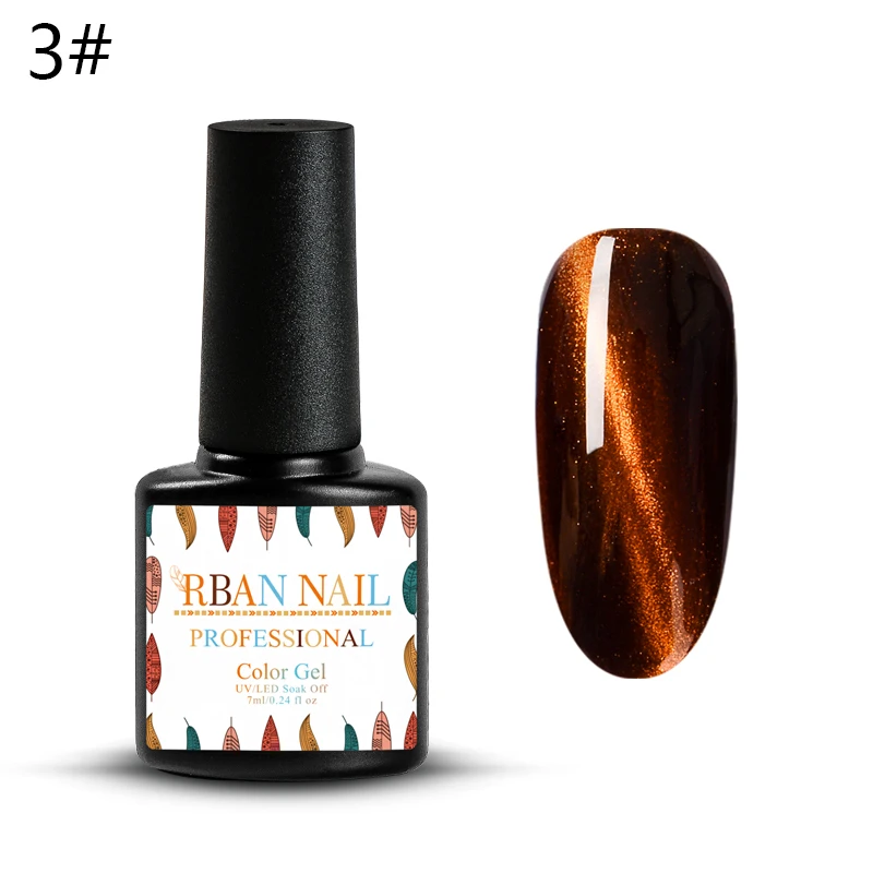 RBAN NAIL 5D кошачьи глаза УФ-гель для ногтей Хамелеон для использования с магнитом Гель-лак для ногтей лак замачиваемый УФ светодиодный Гель-лак для ногтей - Цвет: K0976