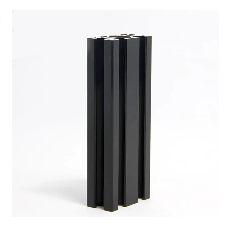1 STÜCK SCHWARZ 2040 T-Slot Europäischer Standard eloxiertes Aluminiumprofil Extrusion 100-800 mm Länge Linearschiene für CNC-3D-Drucker – Detail 7