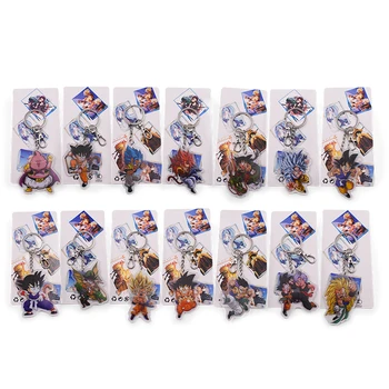 

6-7cm Dragon Ball Z Action Figure Toy Goku Vegeta Buu Torankusu Acrylic KeyChain Gift for Children