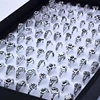 100 Pcs/Lot Flower Retro Gothic Alloy Rings for women Wholesale Party Jewelry Lots 1