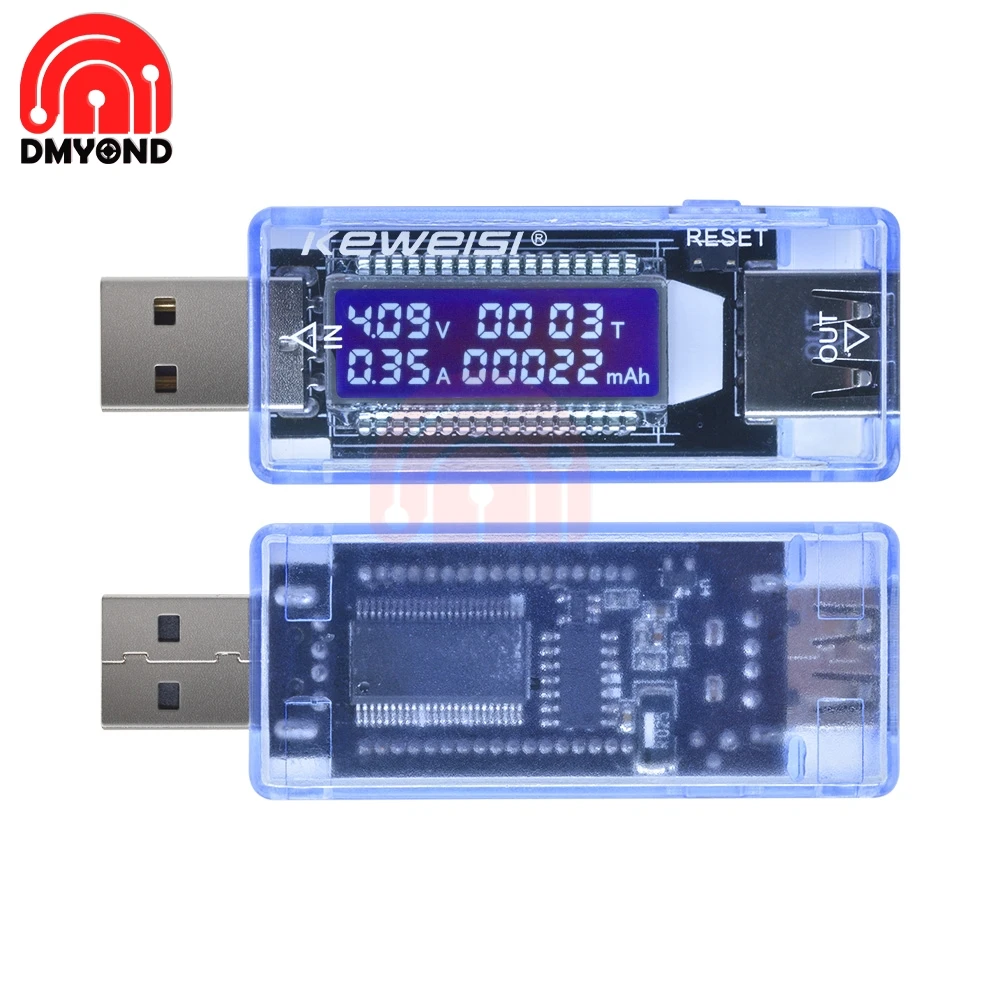 USB ЖК дисплей тестер текущего напряжения ёмкости фотометра батареи Вольтметр