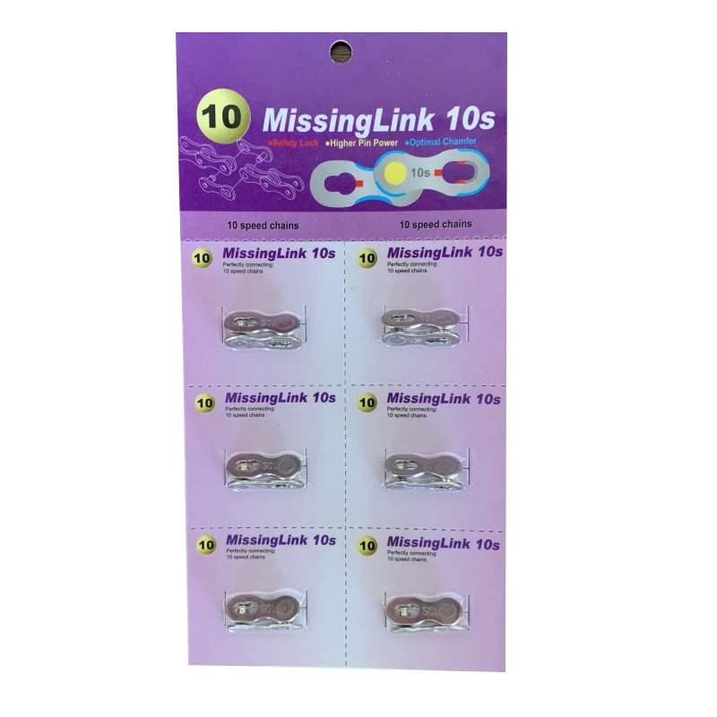 6 шт в комплекте MTB звено велосипедной цепи недостающих MissingLink 6 ...