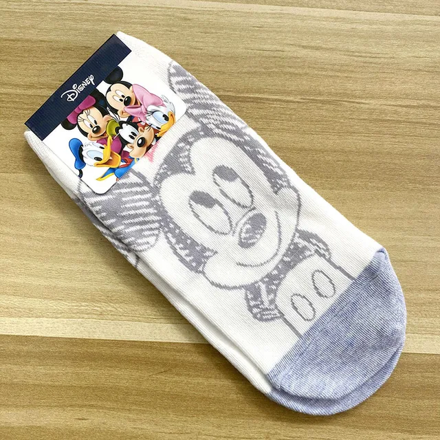 Disney 1pair Mickey Lion King Simba/Wild Boar/Aladdin Lamp God/Dumbo Socks Harajuku cartoon Print Funny sock Adult short Sock Color18