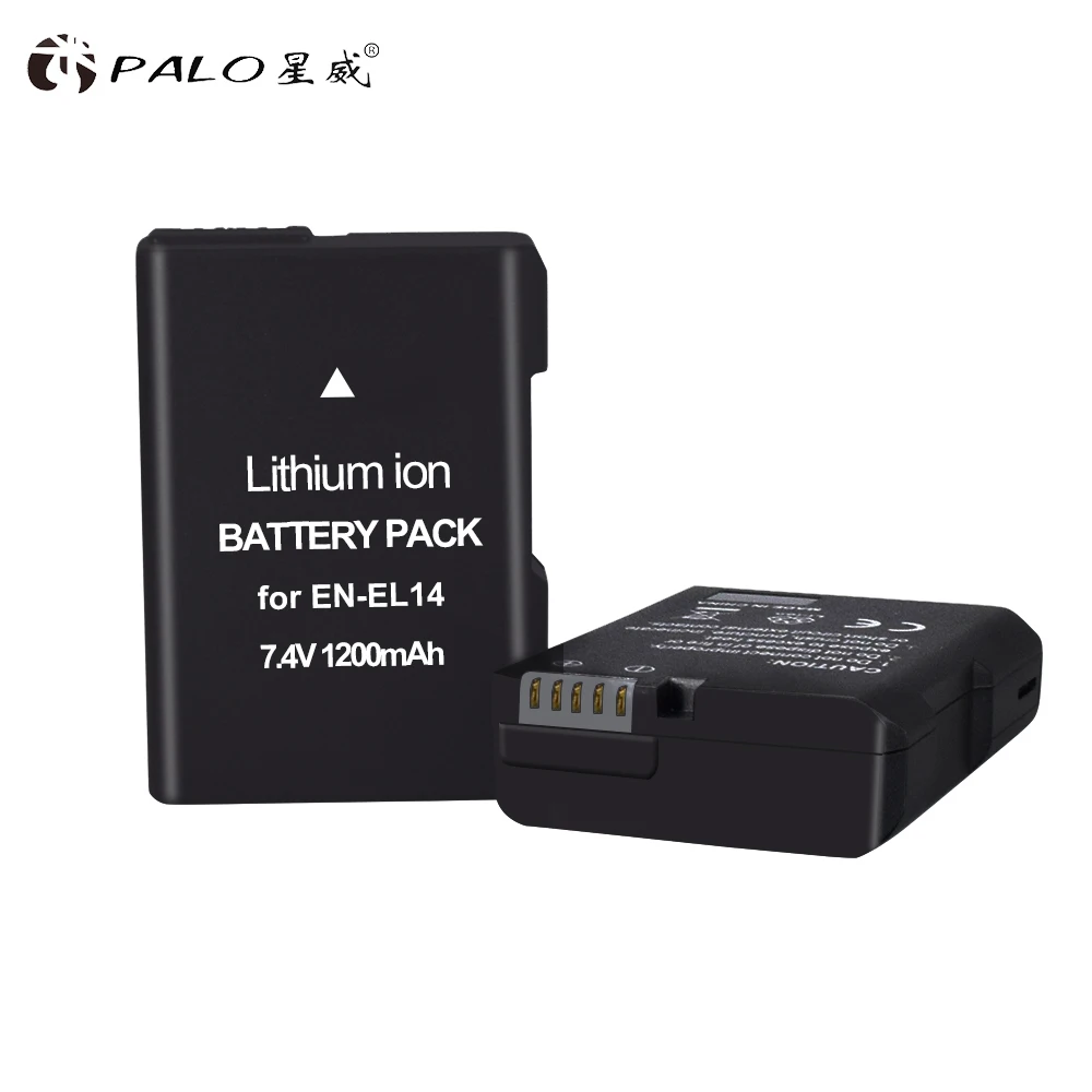 Аккумуляторная батарея 1200 мА · ч с двумя USB портами и ЖК дисплеем для Nikon D3100 D3200 D3300