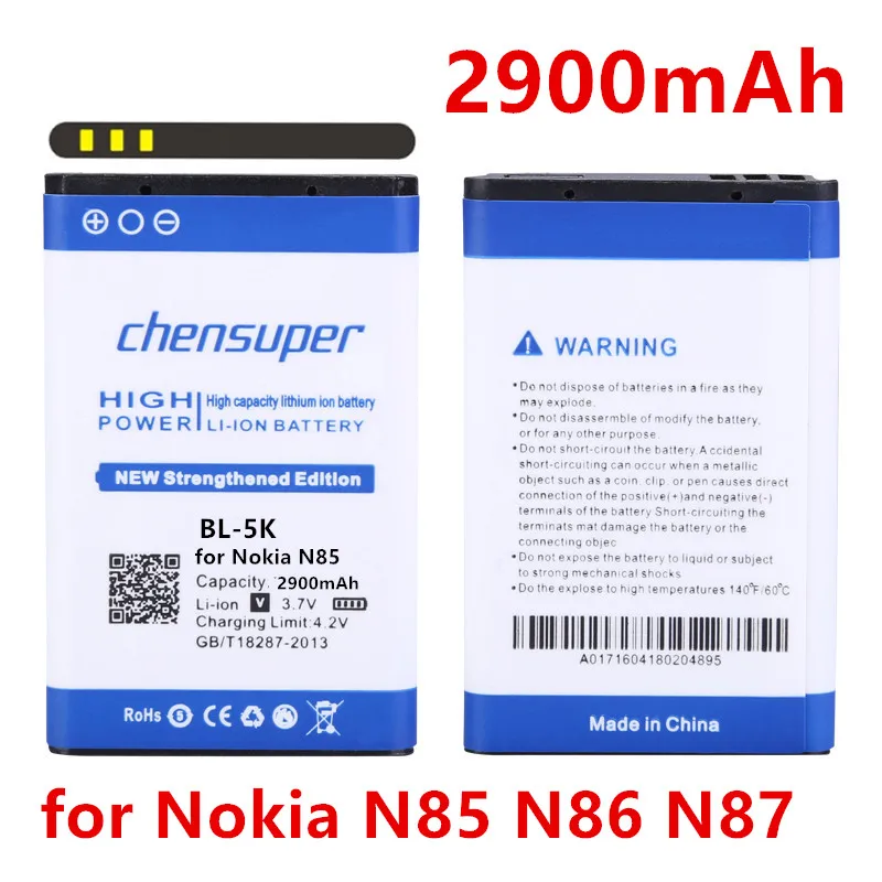 1200Mah Batteria Del Telefono Per Nokia N85 N86 N87 8Mp Bl-5K 701 X7 X7 00 C7 C7-00S Oro X7-00 2610S T7 Bl5K