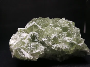 

522.1gNatural green fluorite white calcite mineral specimen