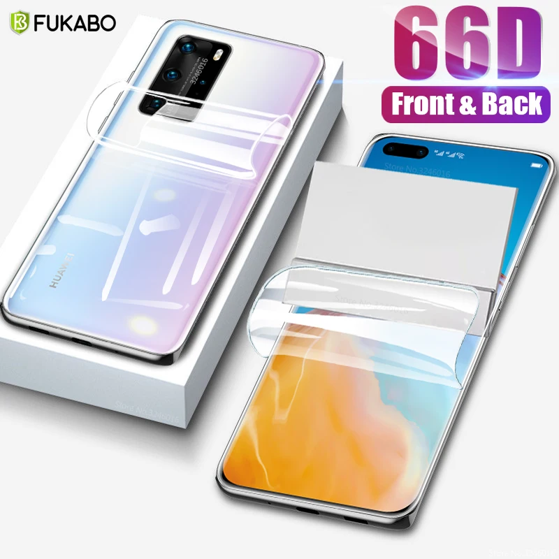 Защитная пленка 66D для Huawei P30 Pro P40 Lite P20 P Smart Honor 10 8X не стекло|Защитные стёкла и