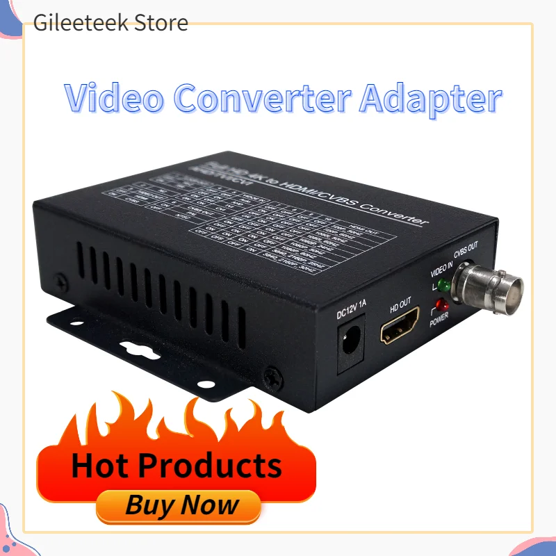 

Адаптер HDMI-совместимый с CVI/TVI/AHD + CVBS к HDMI преобразователю с автоматическим распознаванием монитора FULL HD 4K 8MP