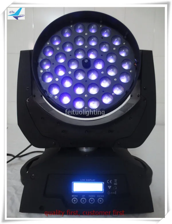 E-2pcs-16pcs сценический светильник ing DMX12 36x18 Вт 6в1 rgbwa uv Led Zoom Wash Moving Head прожектор светильник