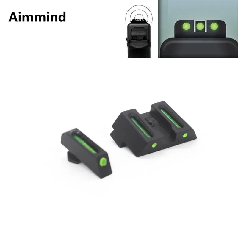 

Tactical Fiber Optic Front and Rear Handgun Sights for Glock standard models Pistols