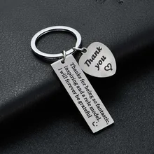 Colleague Friends Jewelry Gifts Thanks For Being So Fantastic Inspiring Keyrings Stainless Steel Thank you Love Heart Keychains